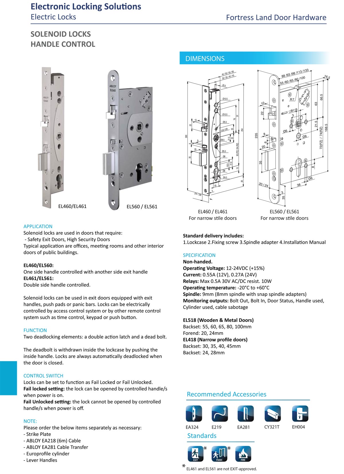 abloy electric lock, abloy el560, abloy electric lock, electronic controlled lock, emergency exit door lock, high security access control lock, double swing doorlock, electric strike, fire rated electric lock, Fortress Land Security Company Yangon, Myanmar